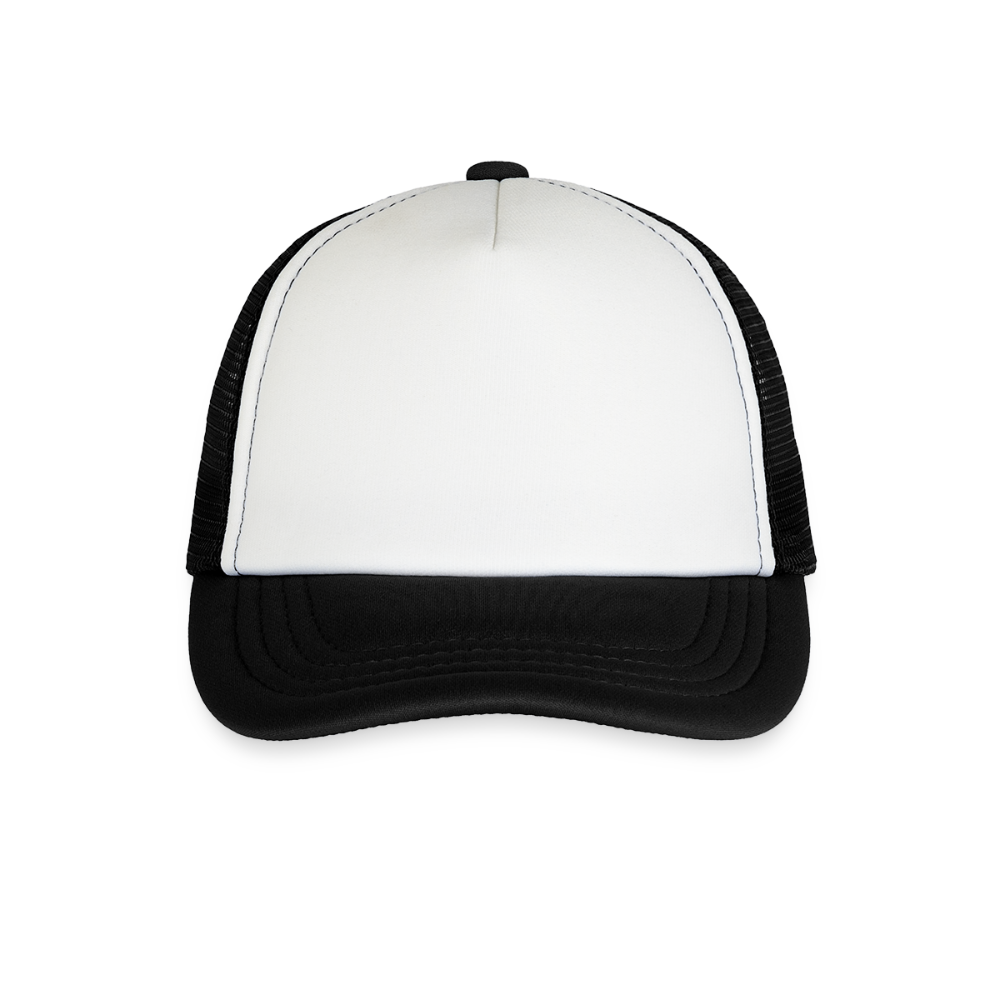 Kid's Trucker Cap - white/black