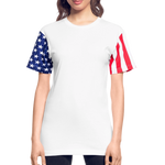 Adult Stars & Stripes T-Shirt | LAT Code Five™ 3976 - white