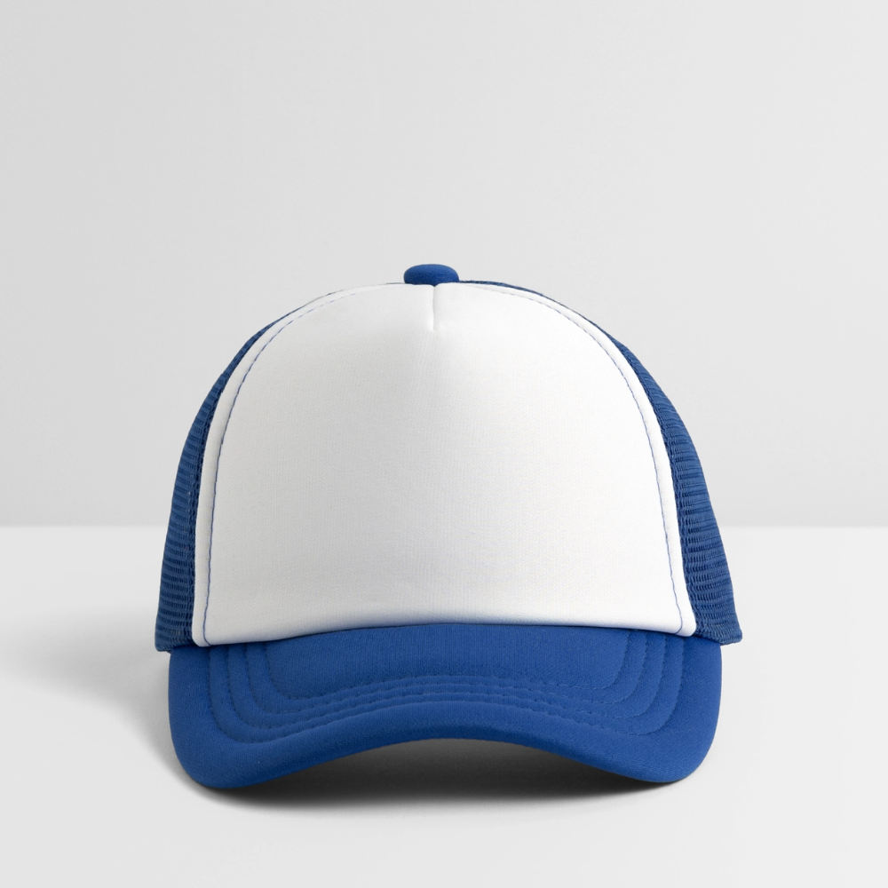 Kid's Trucker Cap - white/royal blue