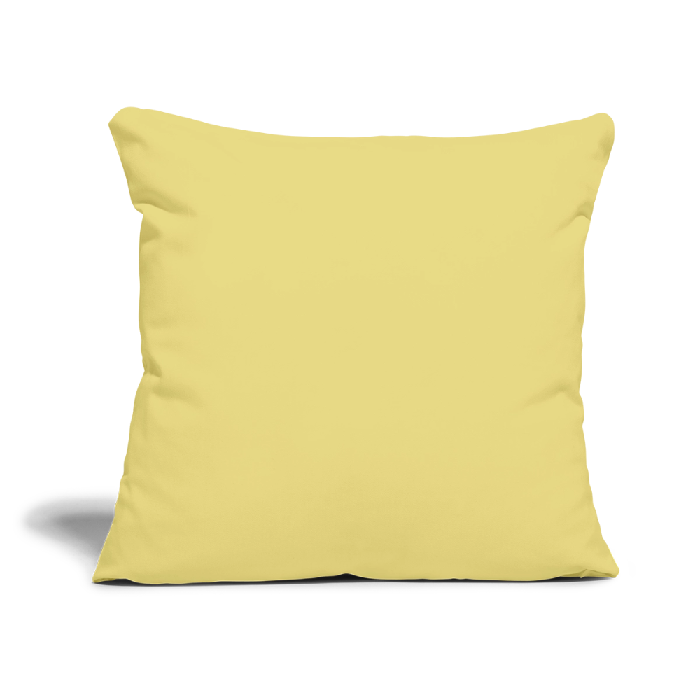 Throw Pillow Cover 18” x 18” - washed yellow