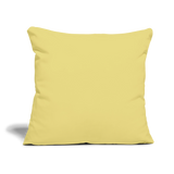 Throw Pillow Cover 18” x 18” - washed yellow