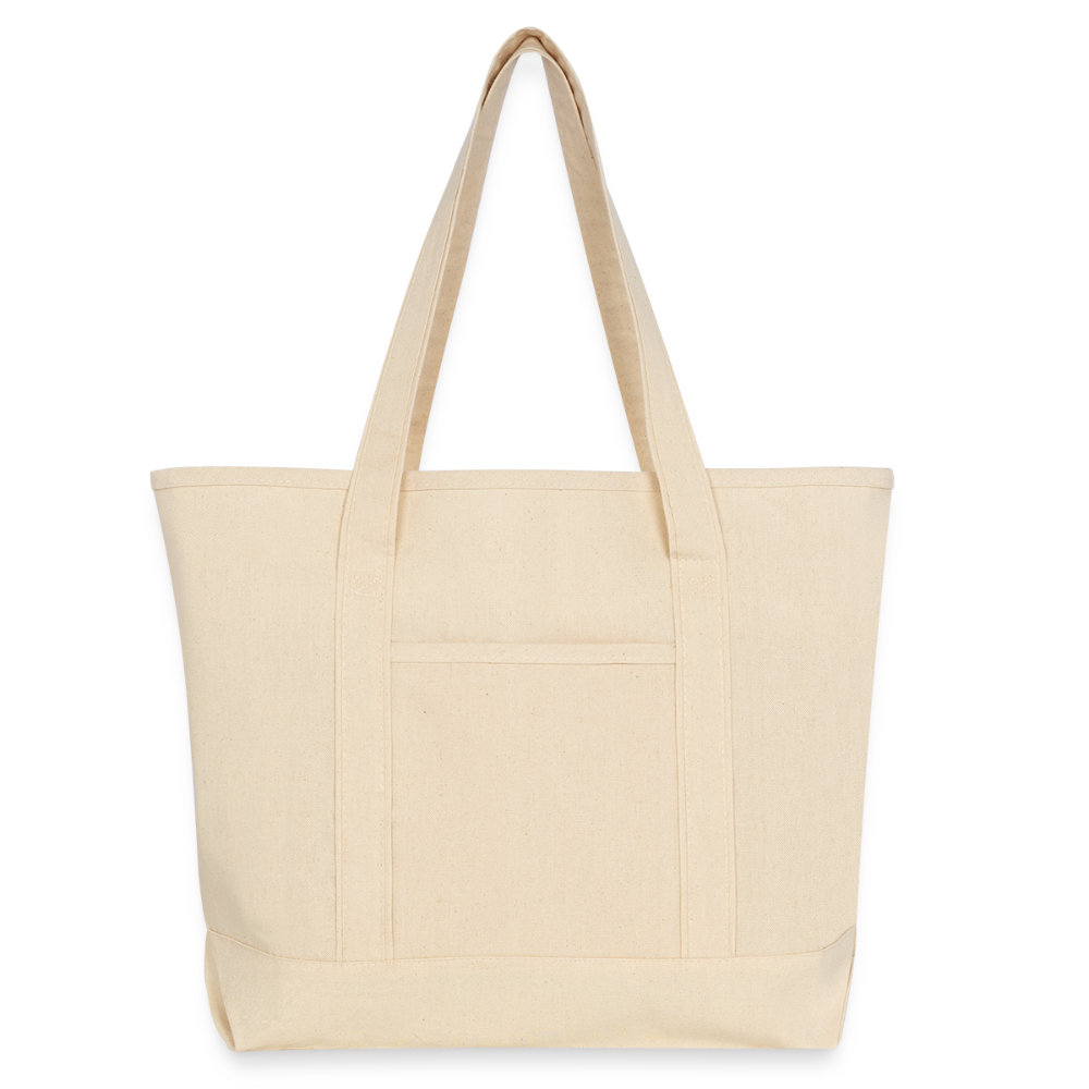 Large Canvas Deluxe Tote - natural