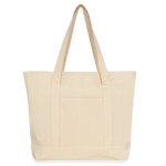 Large Canvas Deluxe Tote - natural