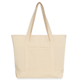 Large Canvas Deluxe Tote - natural