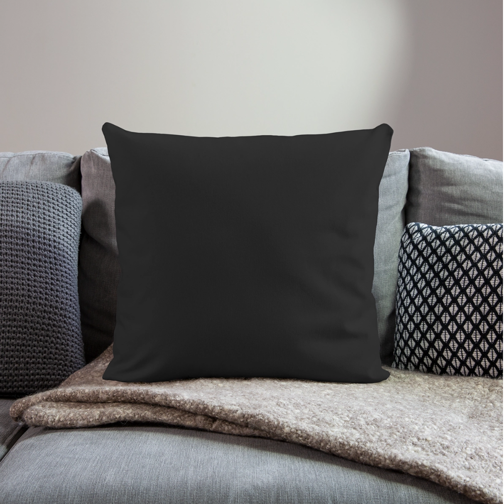 Throw Pillow Cover 18” x 18” - black