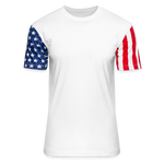 Adult Stars & Stripes T-Shirt | LAT Code Five™ 3976 - white