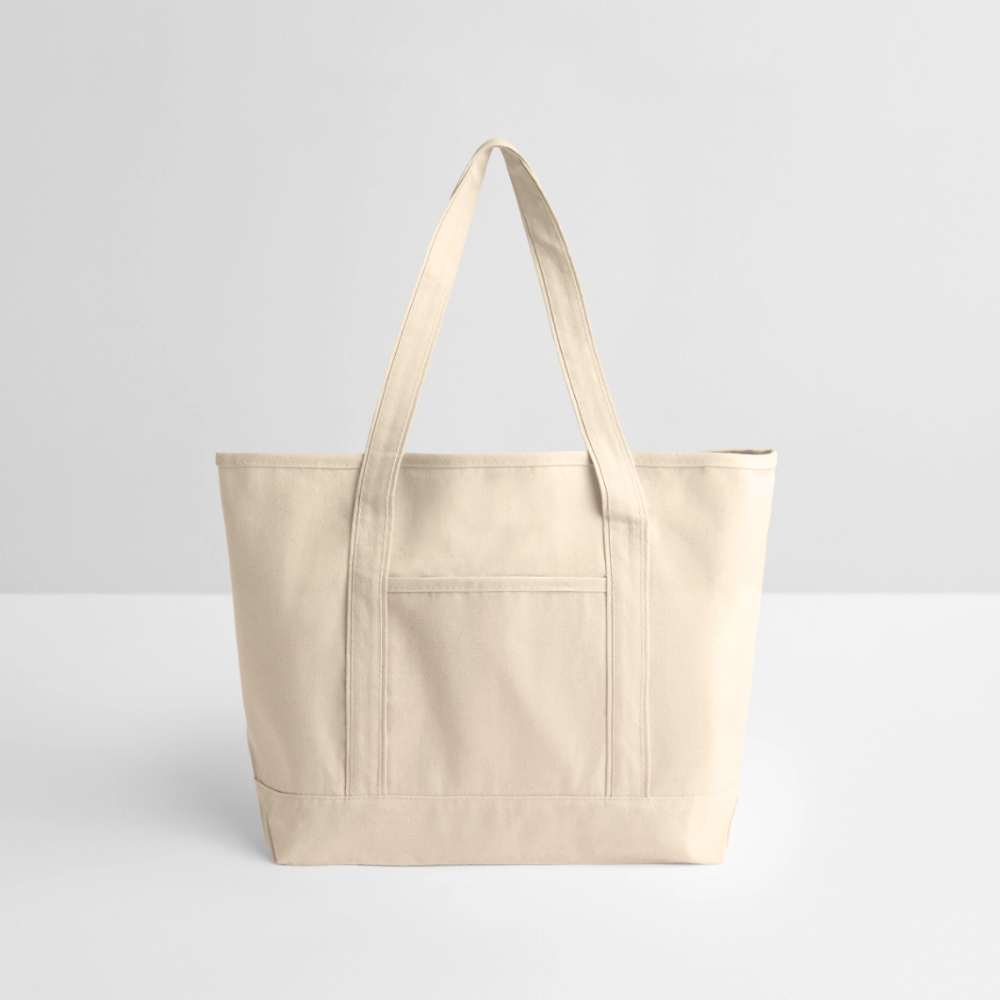 Large Canvas Deluxe Tote - natural