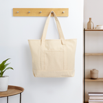 Large Canvas Deluxe Tote - natural