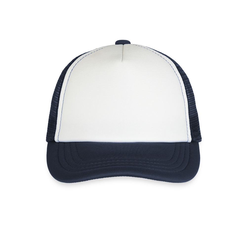 Kid's Trucker Cap - white/navy