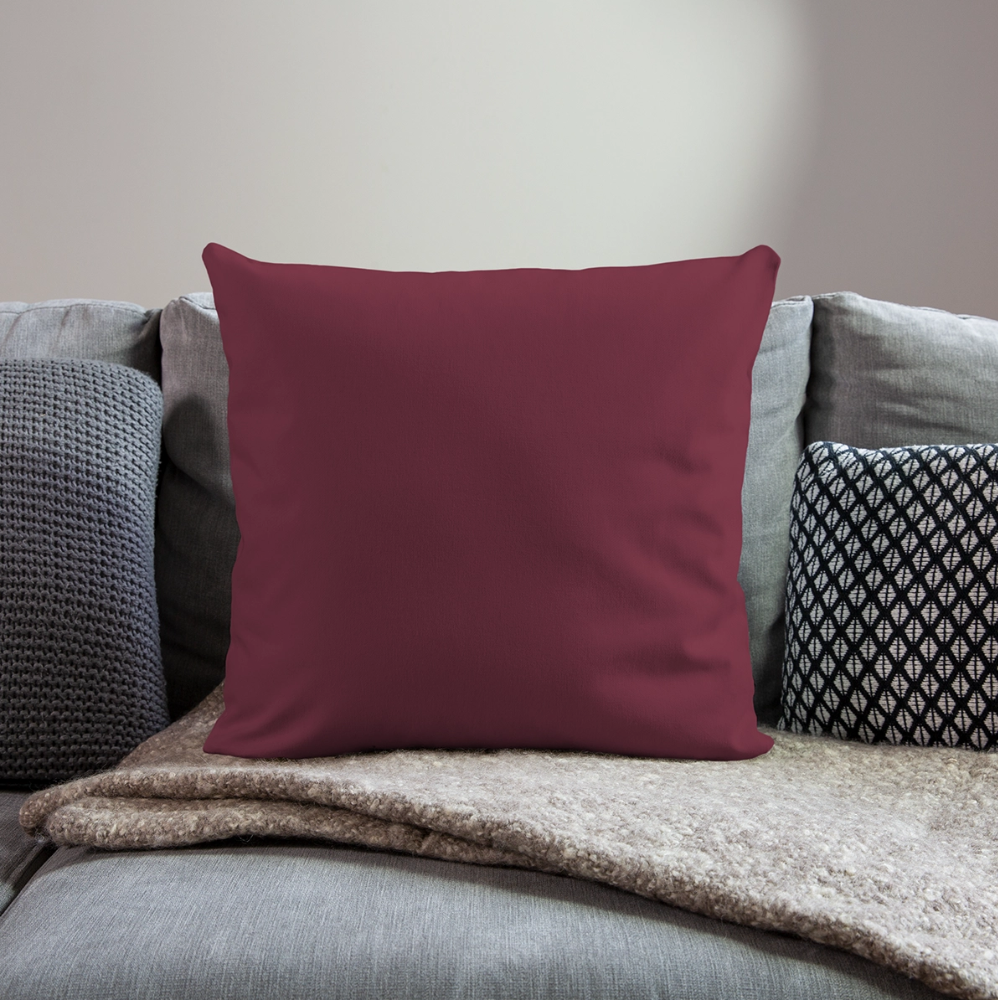 Throw Pillow Cover 18” x 18” - burgundy