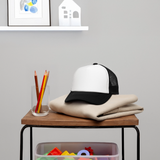 Kid's Trucker Cap - white/black