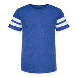 Kid's Football Tee - vintage royal/white