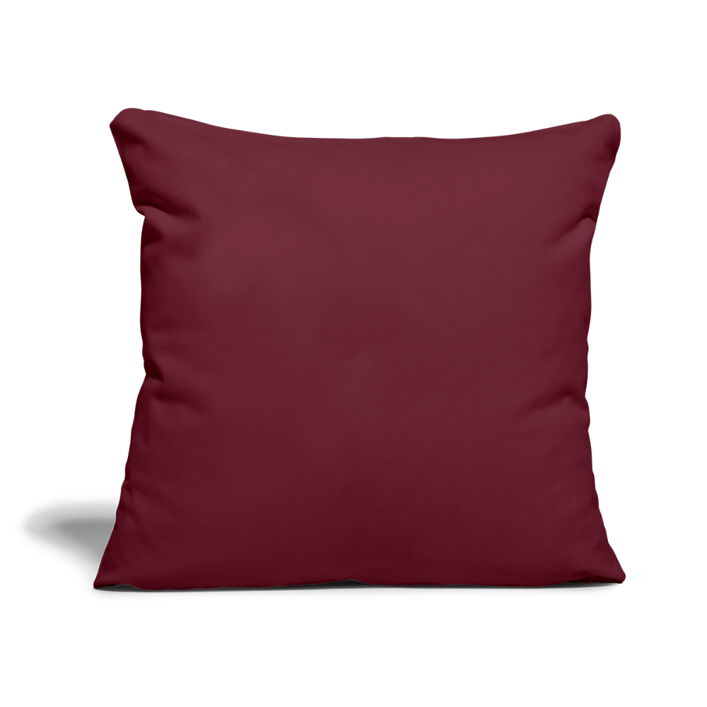 Throw Pillow Cover 18” x 18” - burgundy