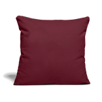 Throw Pillow Cover 18” x 18” - burgundy