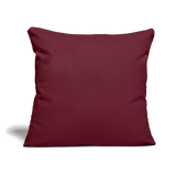 Throw Pillow Cover 18” x 18” - burgundy