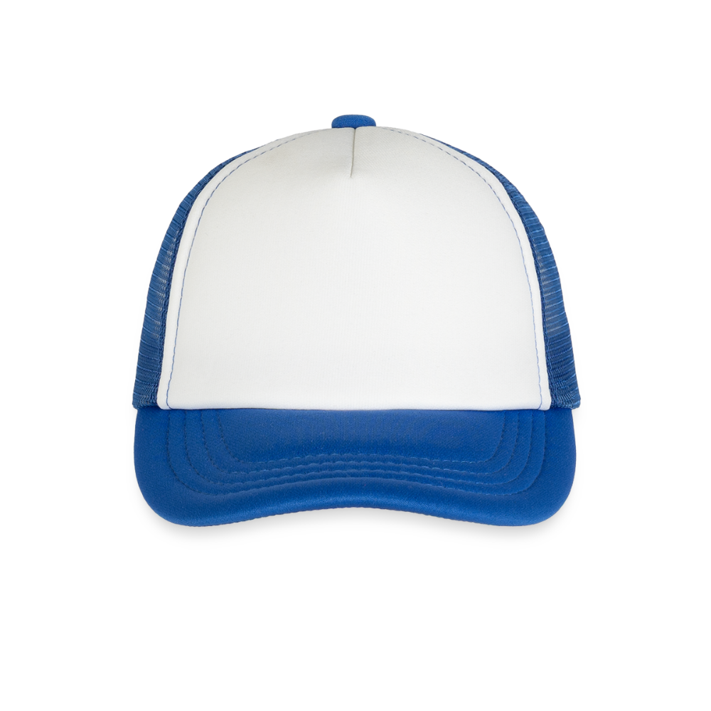 Kid's Trucker Cap - white/royal blue