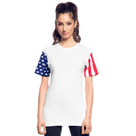Adult Stars & Stripes T-Shirt | LAT Code Five™ 3976 - white