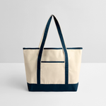 Large Canvas Deluxe Tote - Natural/Black