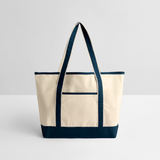 Large Canvas Deluxe Tote - Natural/Black